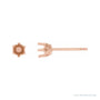 Sapphire Row Round 6-Prong Crown Stud Earrings setting in 14K Rose Gold, shown with a center stone (sold separately)