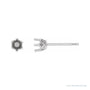 Sapphire Row Round 6-Prong Crown Stud Earrings setting in Platinum, shown with a center stone (sold separately)