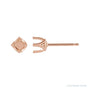 Sapphire Row Round 4-Prong Stud Earrings setting in 14K Rose Gold, shown with a center stone (sold separately)