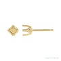 Sapphire Row Round 4-Prong Stud Earrings setting in 14K Yellow Gold, shown with a center stone (sold separately)