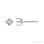 Sapphire Row Round 4-Prong Stud Earrings setting in Platinum, shown with a center stone (sold separately)