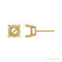 Sapphire Row Round 4-Prong Hearts on Top™ Stud Earrings setting in 14K Yellow Gold, shown with a center stone (sold separately)