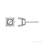 Sapphire Row Round 4-Prong Hearts on Top™ Stud Earrings setting in Platinum, shown with a center stone (sold separately)