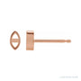 Sapphire Row Marquise Bezel-Set Stud Earrings setting in 14K Rose Gold, shown with a center stone (sold separately)