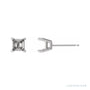 Sapphire Row Solitaire Stud Earrings setting in 14K White Gold, shown with a center stone (sold separately)