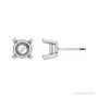 Sapphire Row Round 4-Prong Rose-Cut Stud Earrings setting in 14K White Gold, shown with a center stone (sold separately)