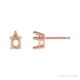 Sapphire Row Pear 5-Prong Claw Stud Earrings setting in 14K Rose Gold, shown with a center stone (sold separately)