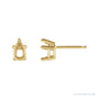 Sapphire Row Pear 5-Prong Claw Stud Earrings setting in 14K Yellow Gold, shown with a center stone (sold separately)
