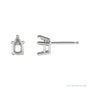Sapphire Row Pear 5-Prong Claw Stud Earrings setting in Platinum, shown with a center stone (sold separately)
