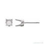 Sapphire Row Round 4-Prong Stud Earrings setting in Platinum, shown with a center stone (sold separately)
