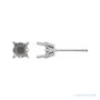 Sapphire Row Round 4-Prong Fleur-de-lis Stud Earrings setting in Platinum, shown with a center stone (sold separately)