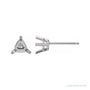 Sapphire Row Trillion 3-Prong Stud Earrings setting in Platinum, shown with a center stone (sold separately)