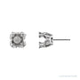 Sapphire Row Round Split 4-Prong Stud Earrings setting in Platinum, shown with a center stone (sold separately)
