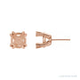 Sapphire Row Round Split 4-Prong Stud Earrings setting in 14K Rose Gold, shown with a center stone (sold separately)
