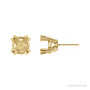 Sapphire Row Round Split 4-Prong Stud Earrings setting in 14K Yellow Gold, shown with a center stone (sold separately)