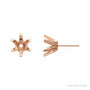 Sapphire Row Round 6-Prong Earrings setting in 14K Rose Gold, shown with a center stone (sold separately)