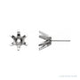 Sapphire Row Round 6-Prong Earrings setting in Platinum, shown with a center stone (sold separately)