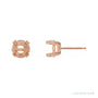 Sapphire Row Round Double-Claw Stud Earrings setting in 14K Rose Gold, shown with a center stone (sold separately)