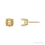 Sapphire Row Round Double-Claw Stud Earrings setting in 14K Yellow Gold, shown with a center stone (sold separately)