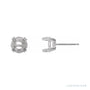Sapphire Row Round Double-Claw Stud Earrings setting in Platinum, shown with a center stone (sold separately)