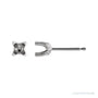 Sapphire Row Round 4-Prong Stud Earrings setting in Platinum, shown with a center stone (sold separately)