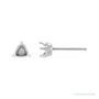 Sapphire Row Trillion 3-Prong Claw Earrings setting in 14K White Gold, shown with a center stone (sold separately)