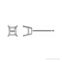 Sapphire Row Emerald 4-Prong Stud Earrings setting in Platinum, shown with a center stone (sold separately)