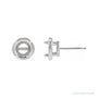 Sapphire Row Round Claw-Prong Bezel-Style Stud Earrings setting in Platinum, shown with a center stone (sold separately)