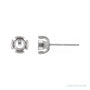 Sapphire Row Round Partial Bezel Earrings setting in Platinum, shown with a center stone (sold separately)