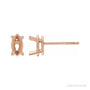 Sapphire Row Marquise 4-Prong Lightweight Stud Earrings setting in 14K Rose Gold, shown with a center stone (sold separately)