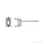 Sapphire Row Marquise 4-Prong Lightweight Stud Earrings setting in 14K White Gold, shown with a center stone (sold separately)