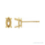 Sapphire Row Marquise 4-Prong Lightweight Stud Earrings setting in 14K Yellow Gold, shown with a center stone (sold separately)