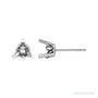 Sapphire Row Trillion 3-Prong Scroll® Stud Earrings setting in Platinum, shown with a center stone (sold separately)