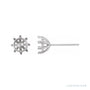 Sapphire Row Round 8-Prong Stud Earrings setting in 14K White Gold, shown with a center stone (sold separately)