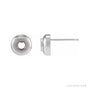 Sapphire Row Round Bezel-Set Solitaire Earrings setting in Platinum, shown with a center stone (sold separately)
