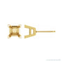 Sapphire Row Square V-Prong Stud Earrings setting in 14K Yellow Gold, shown with a center stone (sold separately)