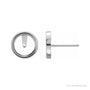 Sapphire Row Round Bezel-Set Cabochon Earrings setting in 14K White Gold, shown with a center stone (sold separately)