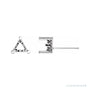 Sapphire Row Triangle 3-Prong Scroll® Stud Earrings setting in Platinum, shown with a center stone (sold separately)