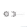Sapphire Row Cushion 4-Prong Butterfly Scroll Stud Earrings setting in Platinum, shown with a center stone (sold separately)