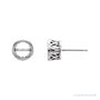 Sapphire Row Round Bezel-Set Stud Earrings setting in Platinum, shown with a center stone (sold separately)
