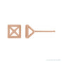 Sapphire Row Bezel-Set Cocktail-Style Earrings setting in 14K Rose Gold, shown with a center stone (sold separately)