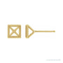Sapphire Row Bezel-Set Cocktail-Style Earrings setting in 14K Yellow Gold, shown with a center stone (sold separately)