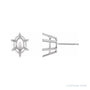Sapphire Row Oval 6-Prong Stud Earrings setting in Platinum, shown with a center stone (sold separately)