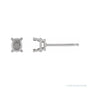 Sapphire Row Oval 4-Prong Pre-Notched Stud Earrings setting in 14K White Gold, shown with a center stone (sold separately)