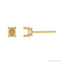 Sapphire Row Oval 4-Prong Pre-Notched Stud Earrings setting in 14K Yellow Gold, shown with a center stone (sold separately)