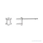 Sapphire Row Oval 4-Prong Cabochon Earrings setting in 14K White Gold, shown with a center stone (sold separately)