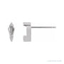 Sapphire Row Shield V-End Earrings setting in Platinum, shown with a center stone (sold separately)