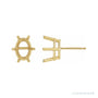 Sapphire Row Oval 6-Prong Stud Earrings setting in 14K Yellow Gold, shown with a center stone (sold separately)