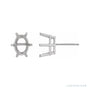 Sapphire Row Oval 6-Prong Stud Earrings setting in Platinum, shown with a center stone (sold separately)