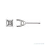 Sapphire Row Asscher Split-Prong Stud Earrings setting in 14K White Gold, shown with a center stone (sold separately)